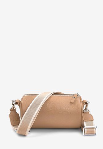 Жіноча карамельна шкіряна поясна сумка The Wings TW-Cilindr-dark-beige-flo TW-Cilindr-dark-beige-flo фото