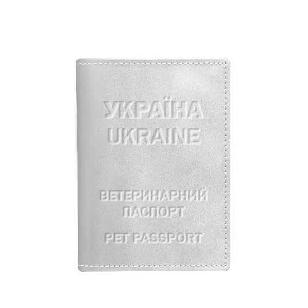 Біла обкладинка з натуральної шкіри для ветеринарного паспорта BlankNote BN-OP-35-light фото