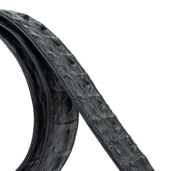Чоловічий чорний шкіряний ремінь CROCODILE LEATHER SO-18018 SO-18018 фото