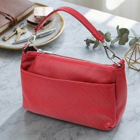 Женская кожаная сумка-кросс-боди Vintage SO-22927 красная SO-22927 фото