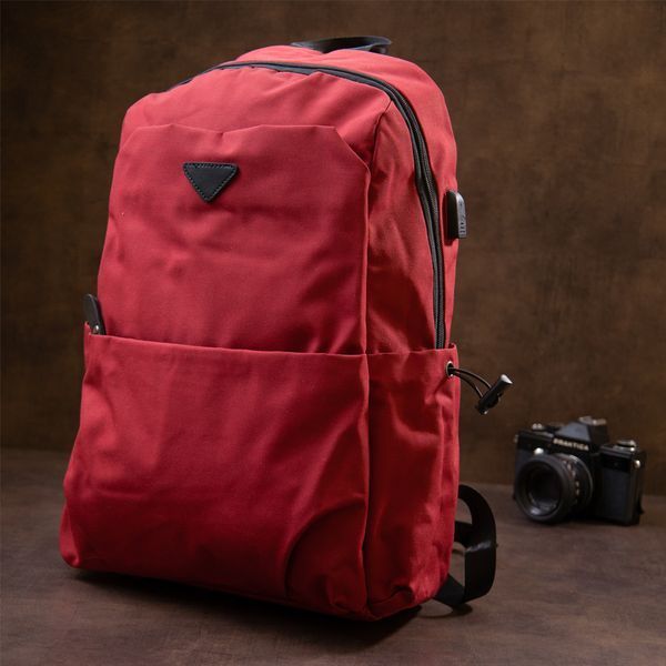 Красный рюкзак из ткани Vintage SO-20627 SO-20627 фото