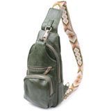 Женская сумка-слинг из экокожи Vintage SO-22755 зеленая SO-22755 фото