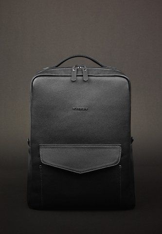 Женский черный кожаный рюкзак BlankNote BN-BAG-19-noir BN-BAG-19-noir фото