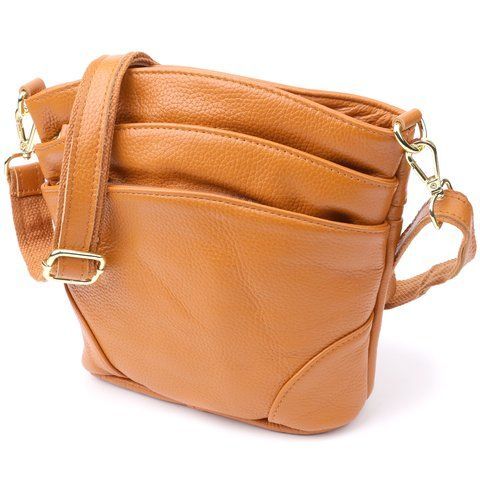 Жіноча шкіряна сумка-крос-боді Vintage SO-SALE_15124 руда SO-sale_15124 фото