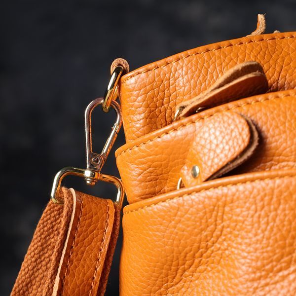 Женская кожаная сумка-кросс-боди Vintage SO-SALE_15124 рыжая SO-sale_15124 фото