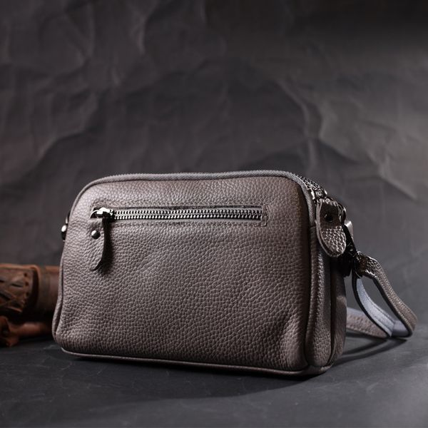 Женская кожаная сумка-кросс-боди Vintage SO-22278 серая SO-22278 фото