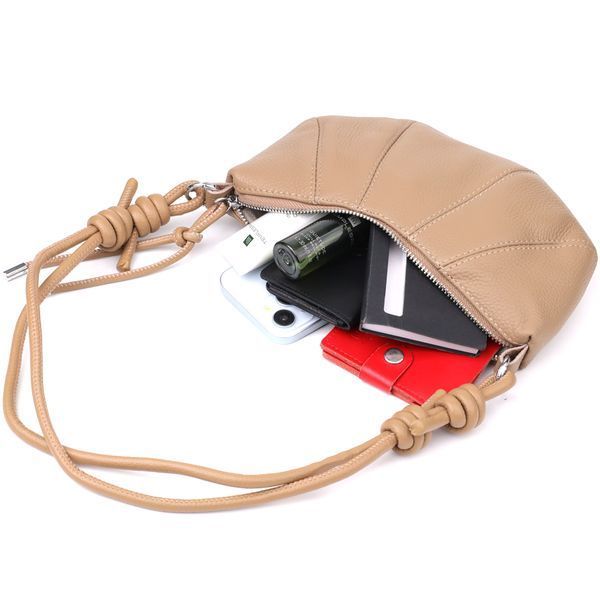 Женская кожаная сумка-седло Vintage SO-22933 бежевая SO-22933 фото
