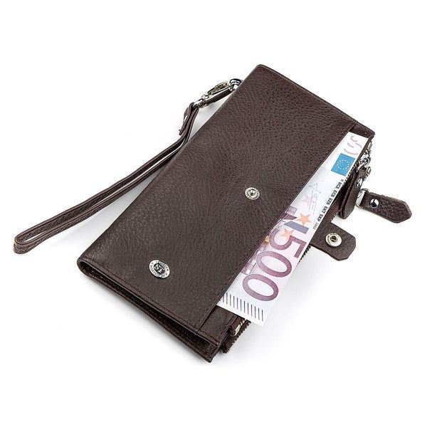 Коричневий шкіряний гаманець-клатч ST Leather SO-18382 SO-18382 фото