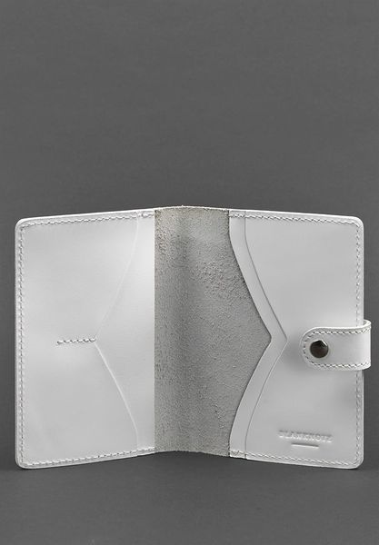 Белая кожаная обложка для паспорта BlankNote BN-OP-3-light фото
