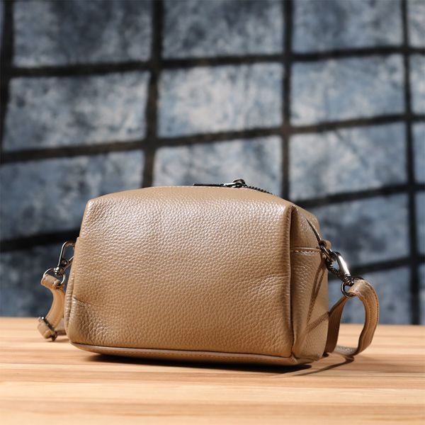 Женская кожаная сумка-кросс-боди Vintage SO-22924 бежевая SO-22924 фото