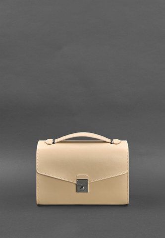 Бежева жіноча шкіряна сумка крос-боді BlankNote BN-BAG-35-light-beige BN-BAG-35-light-beige фото