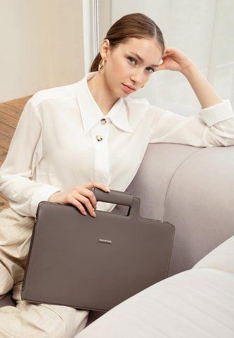 Бежевая женская кожаная сумка-портфель BlankNote BN-BAG-36-beige BN-BAG-36-beige фото