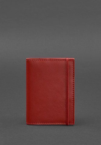Червона шкіряна обкладинка для паспорта BlankNote BN-OP-1-red фото