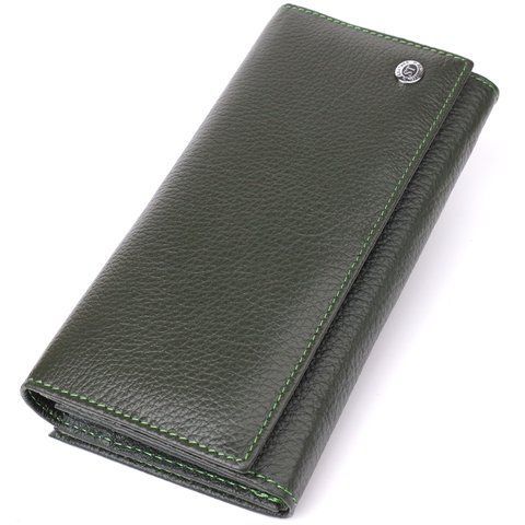 Зеленый кошелек-клатч из натуральной кожи ST Leather SO-23106 SO-23106 фото