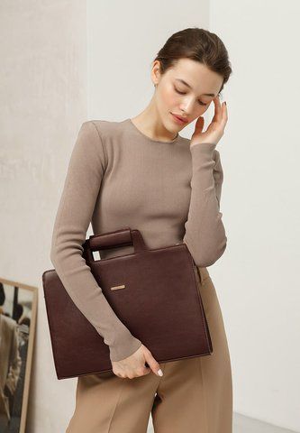 Бордовая женская кожаная сумка-портфель BlankNote BN-BAG-36-vin BN-BAG-36-vin фото