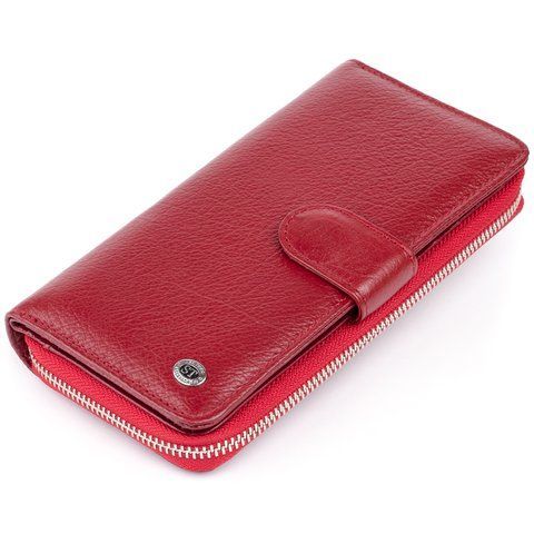 Шкіряний гаманець-клатч бордовий кольору ST Leather SO-19307 SO-19307 фото