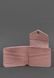 Розовое портмоне из натуральной кожи BlankNote 4.2 на кнопке BN-PM-4-2-pink-peach фото 3