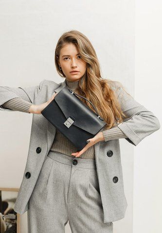 Черная женская кожаная сумка кросс-боди BlankNote BN-BAG-35-g BN-BAG-35-g фото