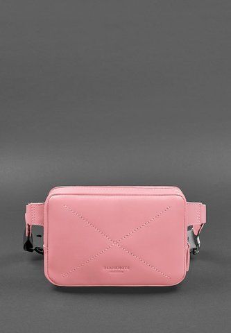 Рожева жіноча шкіряна поясна сумка BlankNote BN-BAG-6-pink-peach BN-BAG-6-pink-peach фото