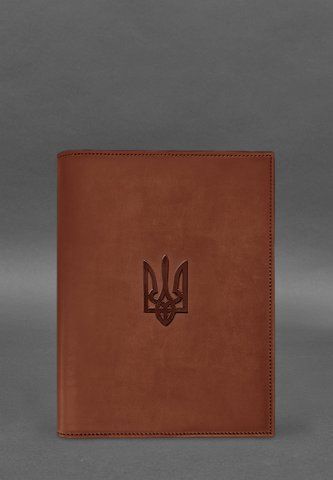 Світло-коричнева обкладинка з натуральної шкіри для реєстру нотаріуса BlankNote BN-SB-16-k-kr фото