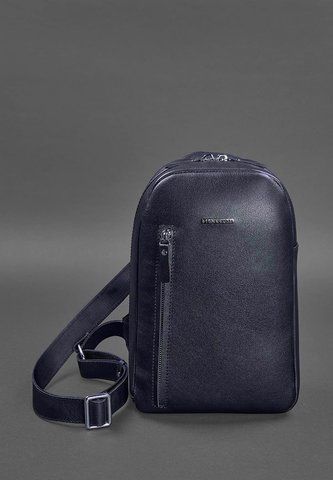 Чоловіча темно-синя сумка-рюкзак з натуральної шкіри BlankNote BN-BAG-42-navy-blue BN-BAG-42-navy-blue фото