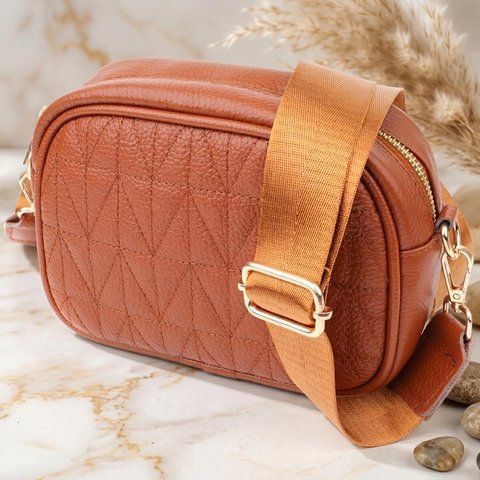 Женская кожаная сумка-кросс-боди Vintage SO-22899 рыжая SO-22899 фото