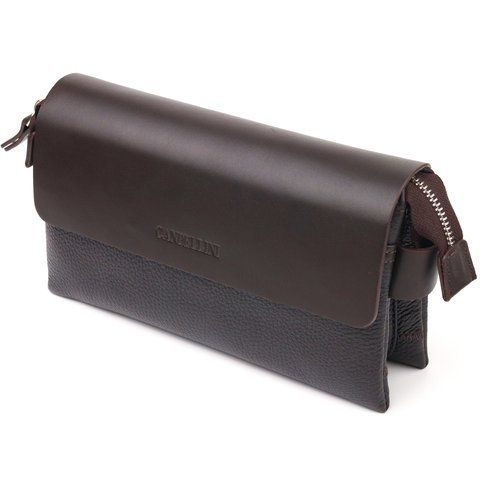 Мужской кожаный клатч CANPELLINI SO-21566 коричневый SO-21566 фото