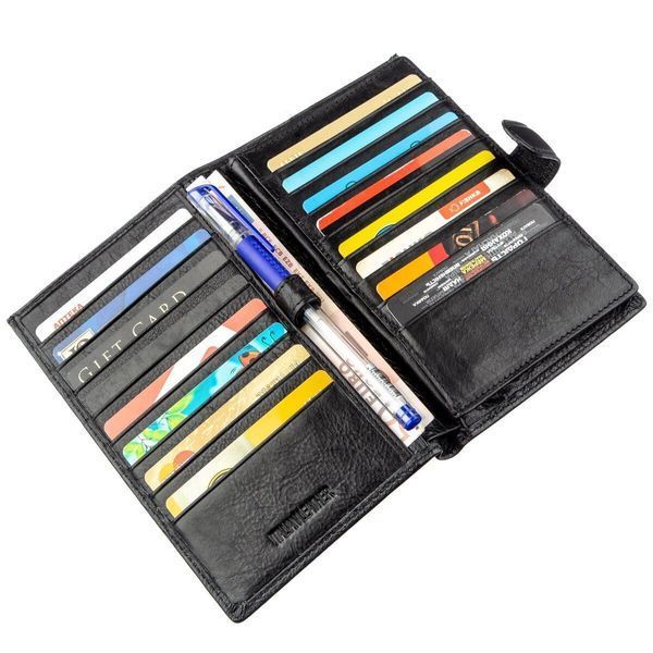 Портмоне з натуральної шкіри чорного кольору ST Leather SO-18831 SO-18831 фото