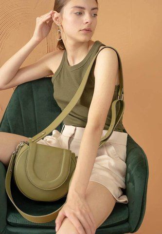 Оливковая женская кожаная сумка кросс-боди The Wings TW-Mandy-olive TW-Mandy-olive фото