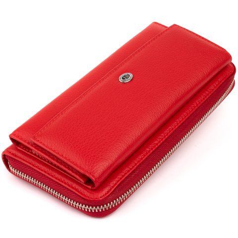 Кожаный кошелек-клатч красного цвета ST Leather SO-19299 SO-19299 фото