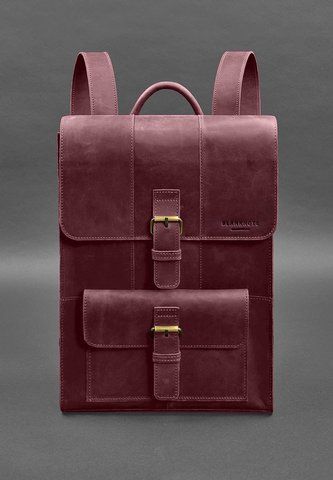 Женский бордовый кожаный рюкзак BlankNote BN-BAG-47-vin-kr BN-BAG-47-vin-kr фото