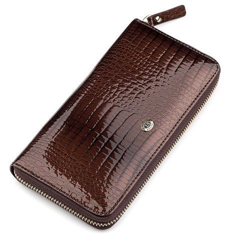 Шкіряний гаманець-клатч коричневого кольору ST Leather SO-18398 SO-18398 фото
