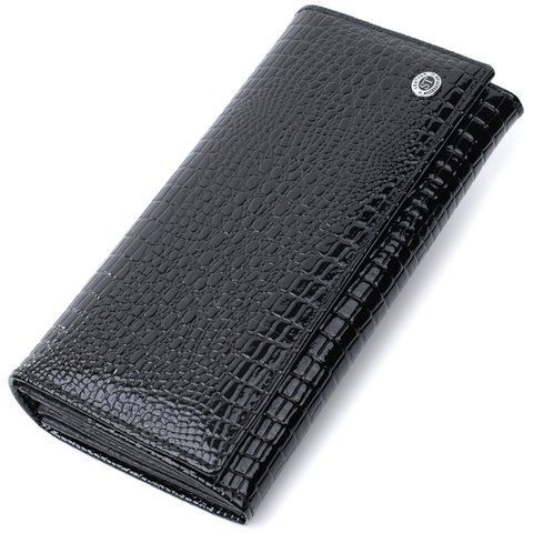 Кошелек-клатч из натуральной кожи черного цвета ST Leather SO-22718 SO-22718 фото