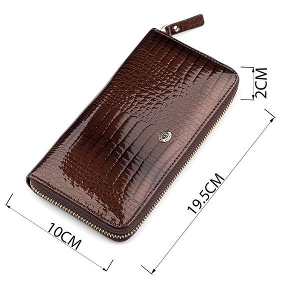 Шкіряний гаманець-клатч коричневого кольору ST Leather SO-18398 SO-18398 фото
