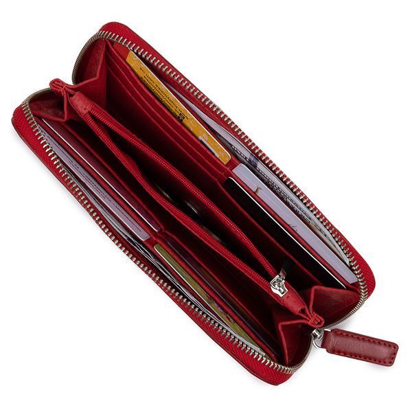 Кожаный кошелек-клатч красного цвета GRANDE PELLE SO-11563 SO-11563 фото