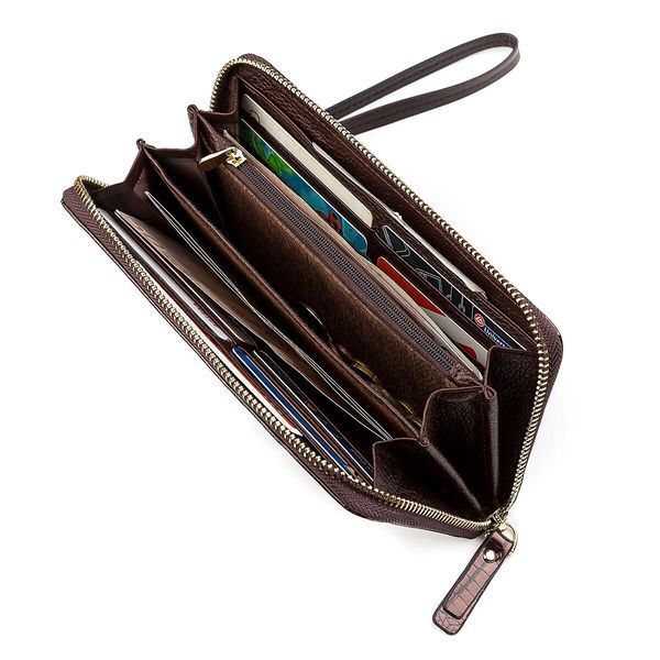 Шкіряний гаманець-клатч коричневого кольору ST Leather SO-18398 SO-18398 фото