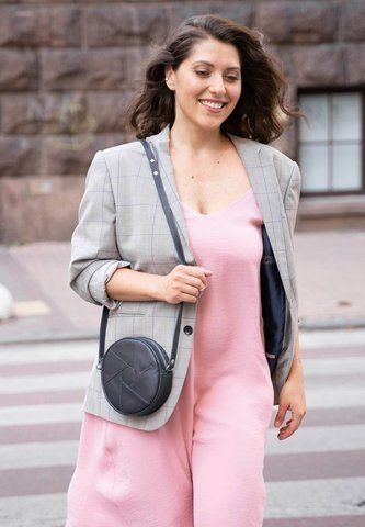 Жіноча темно-синя шкіряна сумка крос-боді BlankNote BN-BAG-11-navy-blue BN-BAG-11-navy-blue фото
