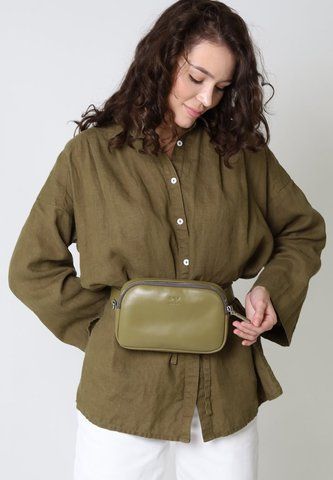 Оливковая женская кожаная поясная сумка The Wings TW-Holly-olive TW-Holly-olive фото