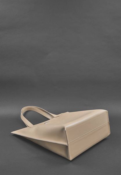 Бежевая кожаная сумка-шопер BlankNote BN-BAG-17-light-beige BN-BAG-17-light-beige фото
