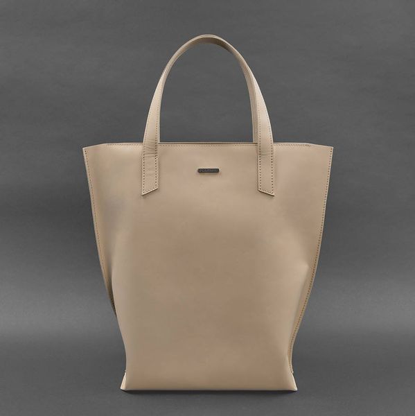 Бежевая кожаная сумка-шопер BlankNote BN-BAG-17-light-beige BN-BAG-17-light-beige фото