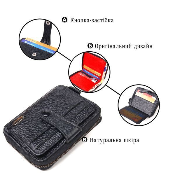 Кожаное портмоне черного цвета CANPELLINI SO-21490 SO-21490 фото