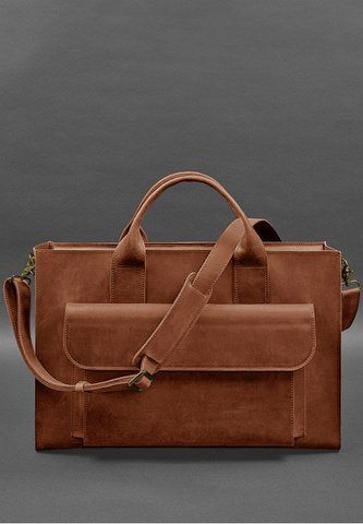 Світло-коричнева шкіряна сумка-портфель BlankNote BN-BAG-50-k-kr BN-BAG-50-k-kr фото