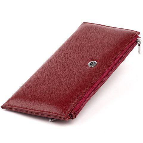 Бордовий шкіряний гаманець-клатч ST Leather SO-19326 SO-19326 фото