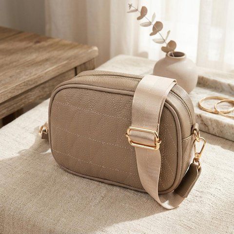 Женская кожаная сумка-кросс-боди Vintage SO-22901 бежевая SO-22901 фото