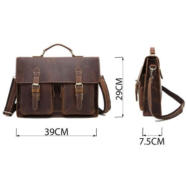 Мужской кожаный портфель Vintage SO-14774 коричневый SO-14774 фото