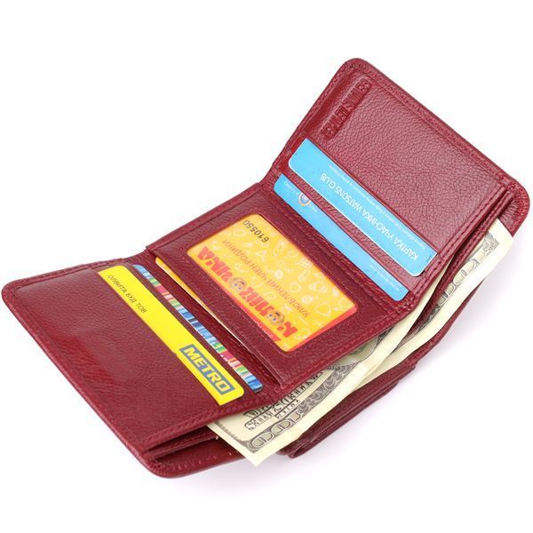 Кожаное портмоне бордовий цвета ST Leather SO-23073 SO-23073 фото