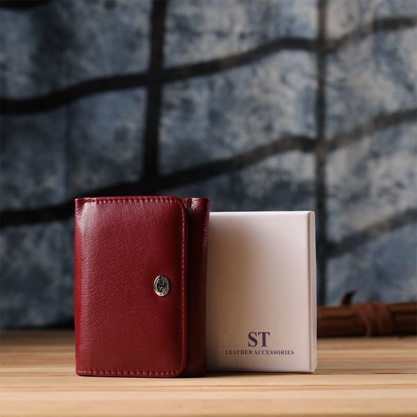 Кожаное портмоне бордовий цвета ST Leather SO-23073 SO-23073 фото