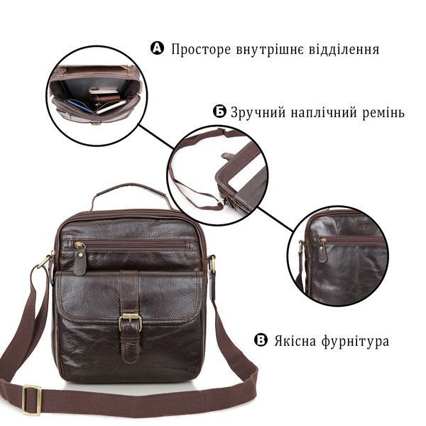 Мужская кожаная сумка-планшет Vintage SO-14104 коричневая SO-14104 фото