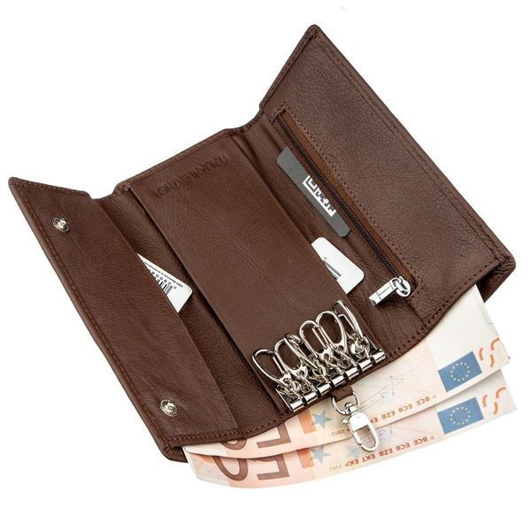 Коричнева шкіряна кишенькова ключниця ST Leather SO-18840 SO-18840 фото