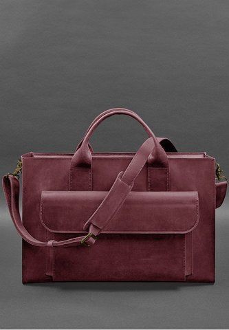 Бордова шкіряна сумка-портфель BlankNote BN-BAG-50-vin-kr BN-BAG-50-vin-kr фото